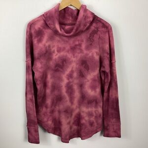 Maeve Tie Dye Ainsley Thermal Knit Cowlneck Top Size Medium